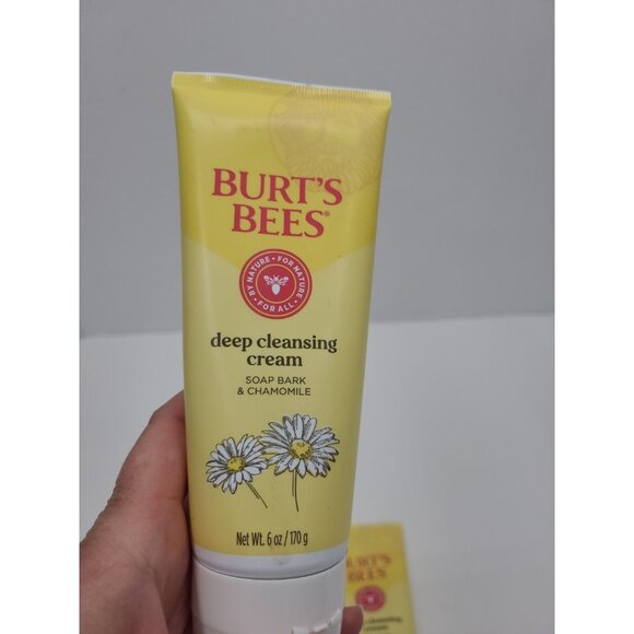 Burt's Bees Deep Cleaning Cream Soap Bark & Chamomile 6 oz Face Wash Lot of 3 - Picture 2 of 3
